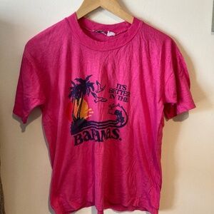 Vintage Bahamas Souvenir Hot Pink T-Shirt